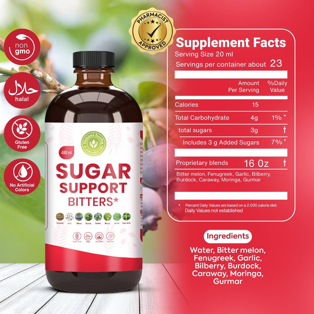 Sugar Support Living Bitters (480 ml)