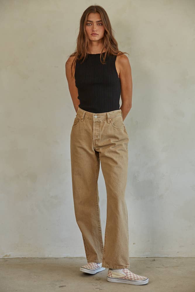 Knit Ribbed Boat Neck Sleeveless Sweater