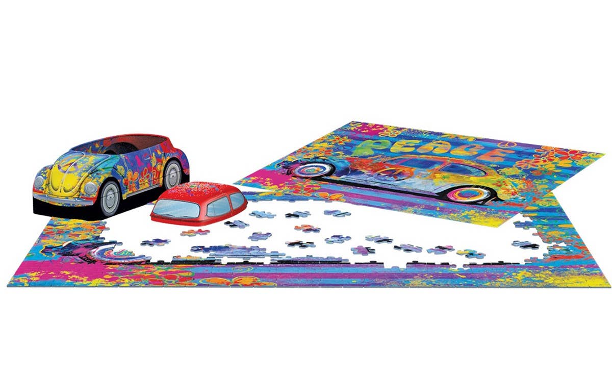 VW Beetle Splash Tin Puzzle, 550 Pieces
