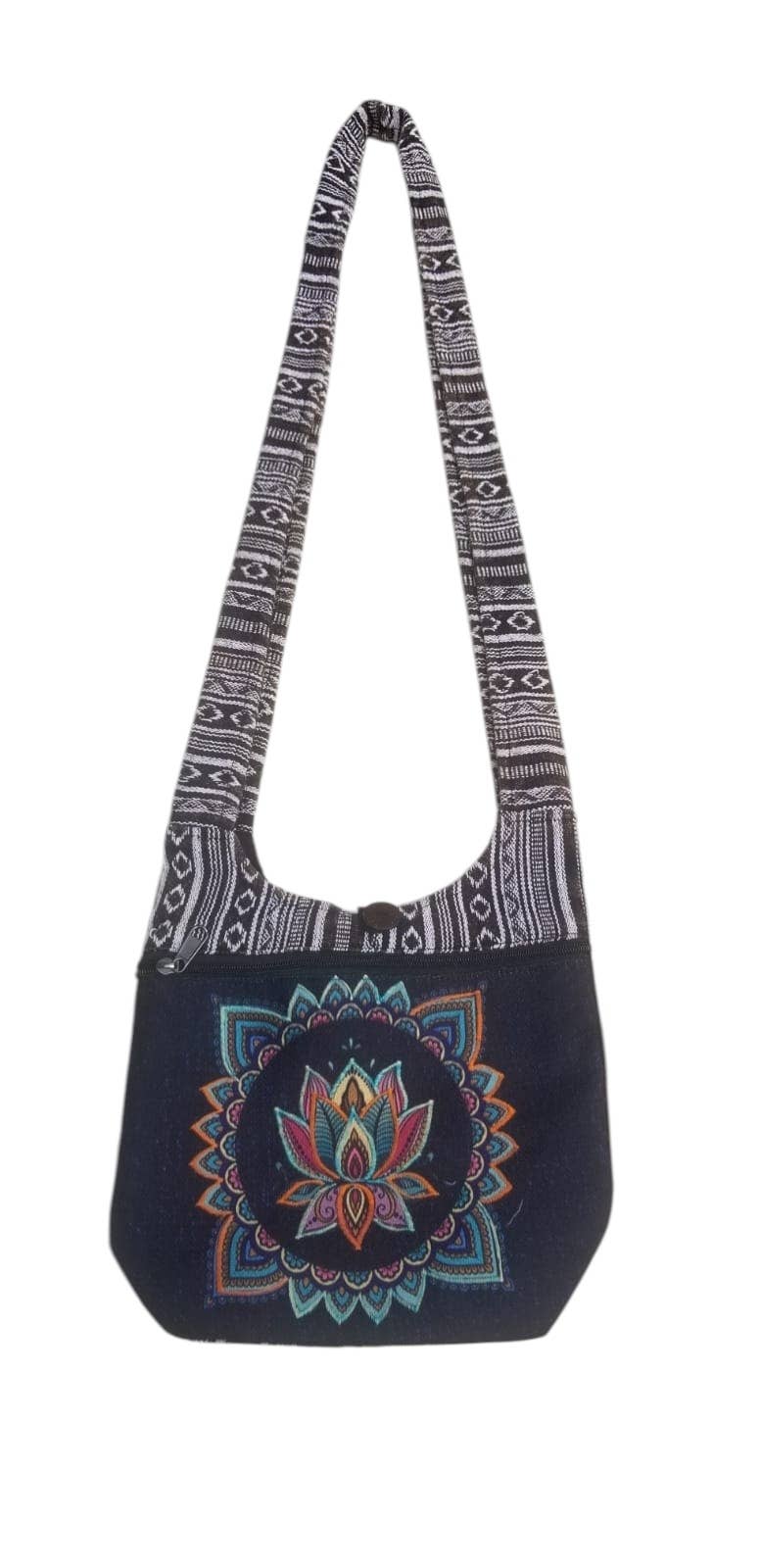 Cotton Blue Mini Lotus Bag