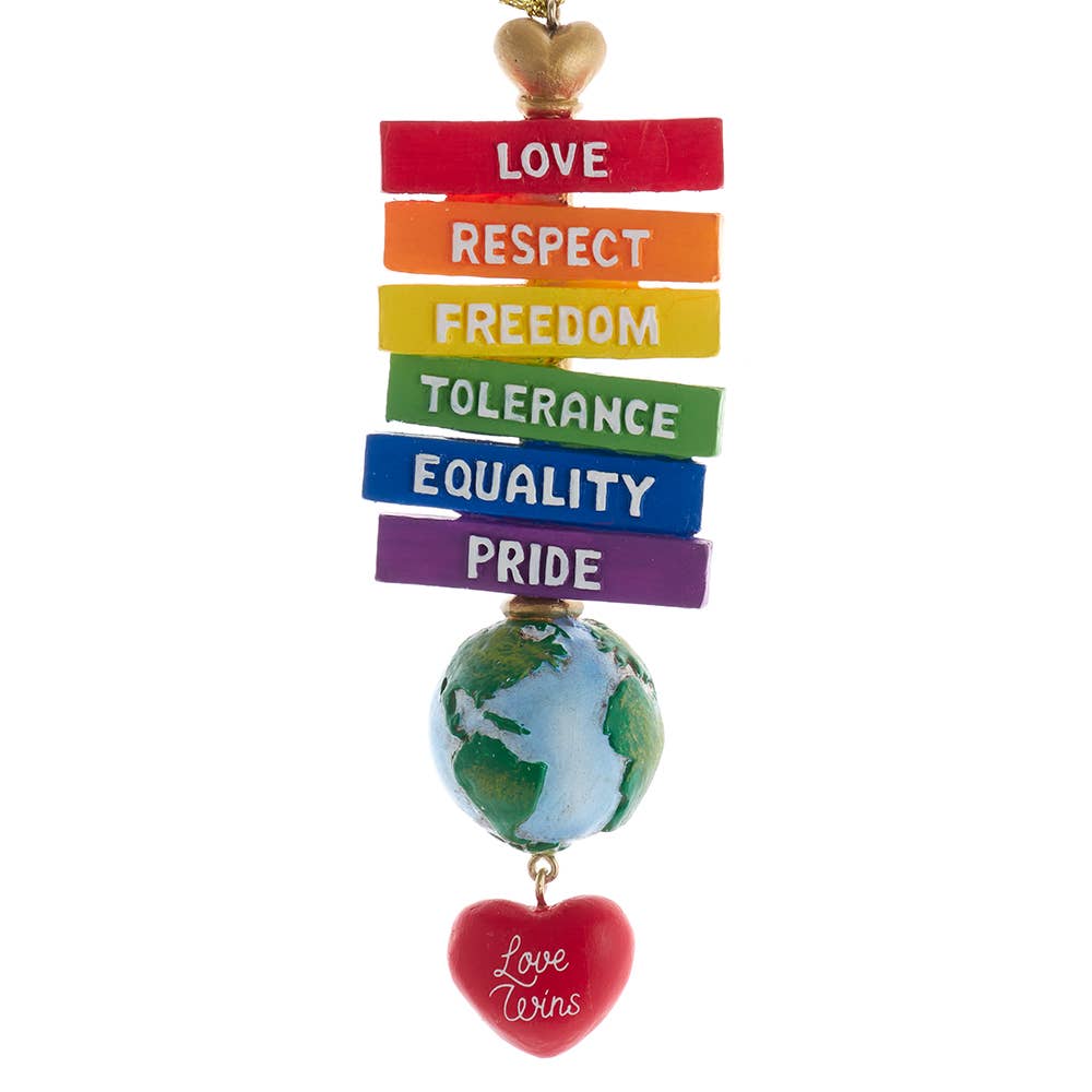 Resin Pride Sign Ornament – 5in