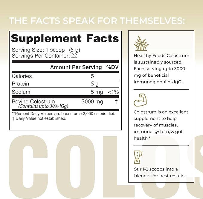 Grass-Fed Colostrum Powder – Unflavored