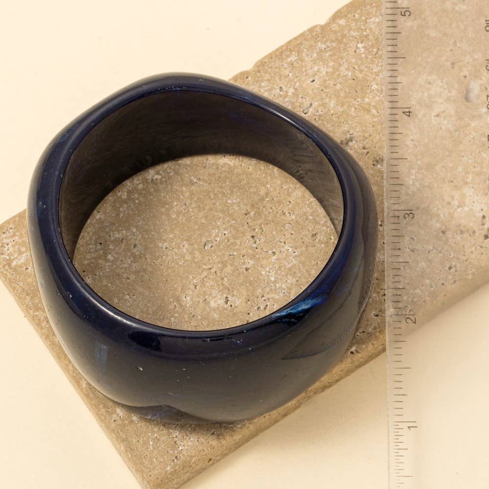 Chunky Marble Acrylic Bangle Bracelet