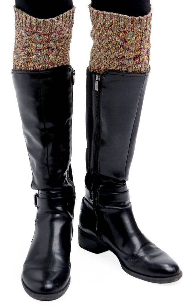Womens Recycled Cotton Boot Cuff - Twisted Cable