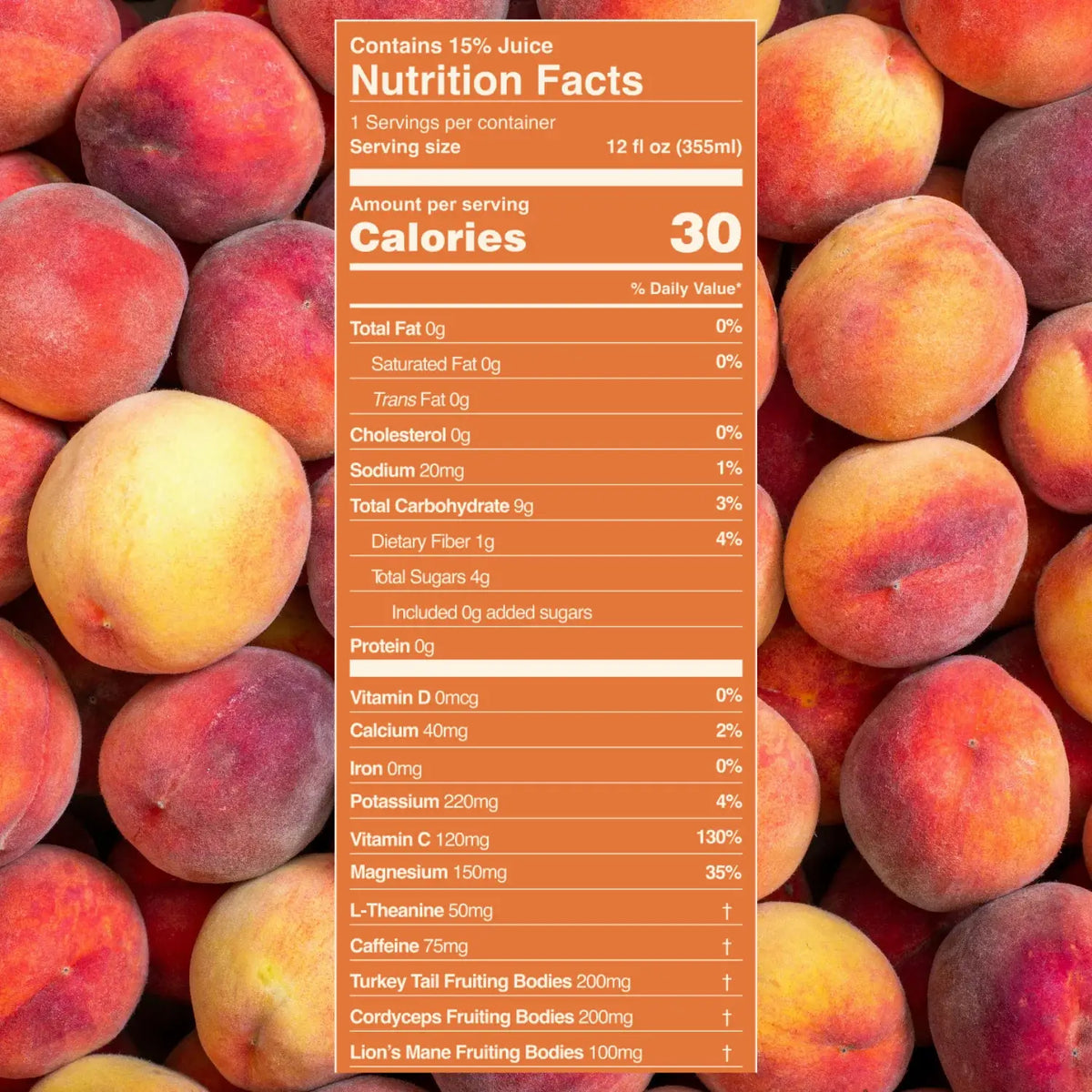 Peach Party - All Natural Functional Energy Drink