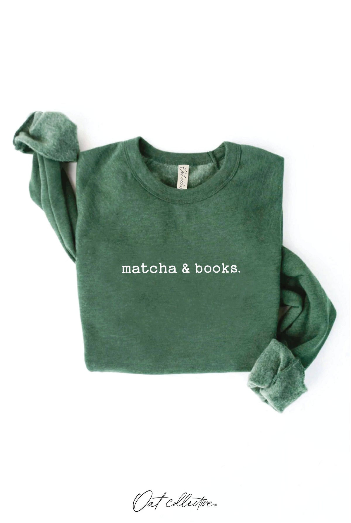 Matcha and Books Graphic Sweatshirt