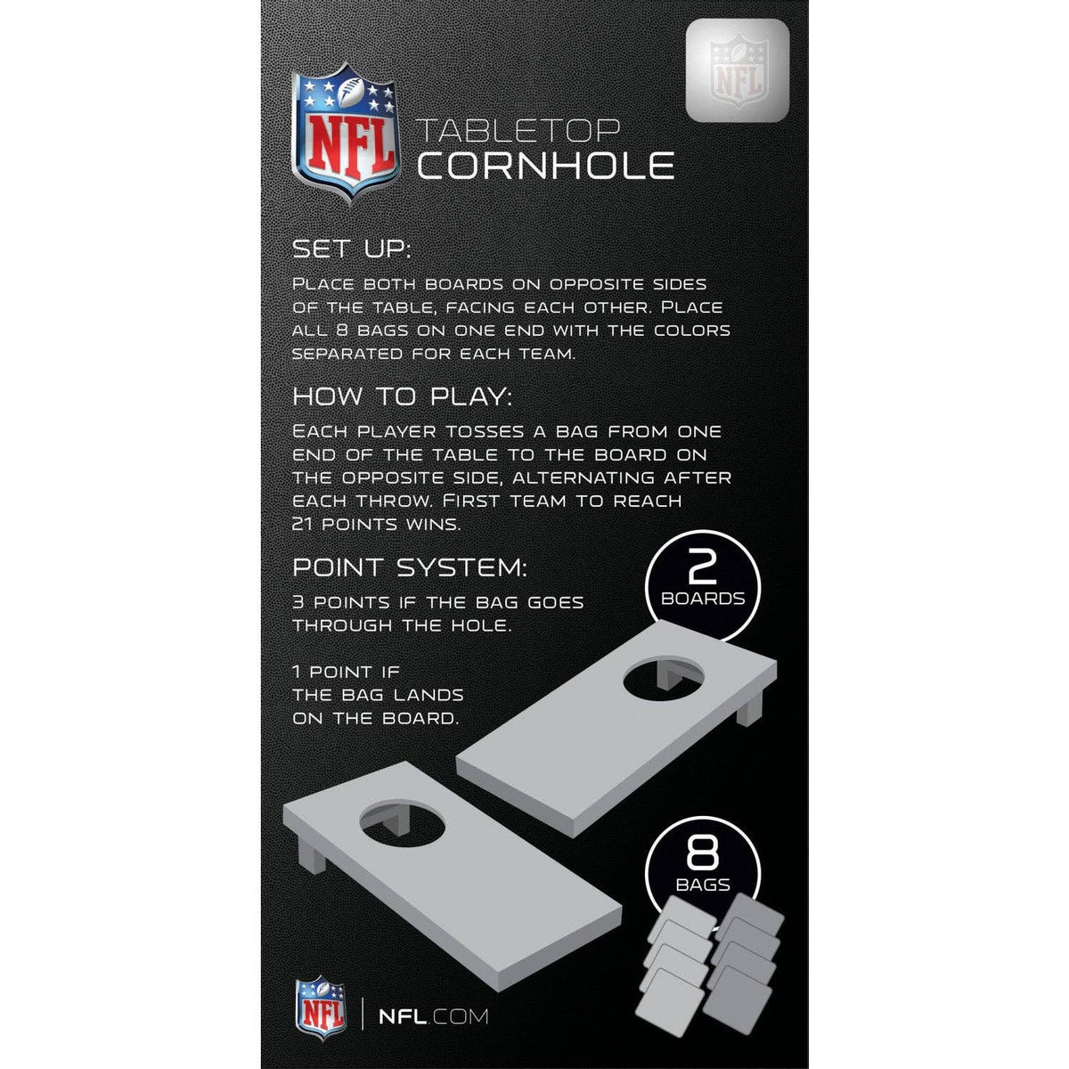 Green Bay Packers NFL Tabletop Cornhole Set