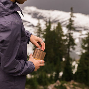 Wooden Hip Flask - 6 oz Stainless Steel