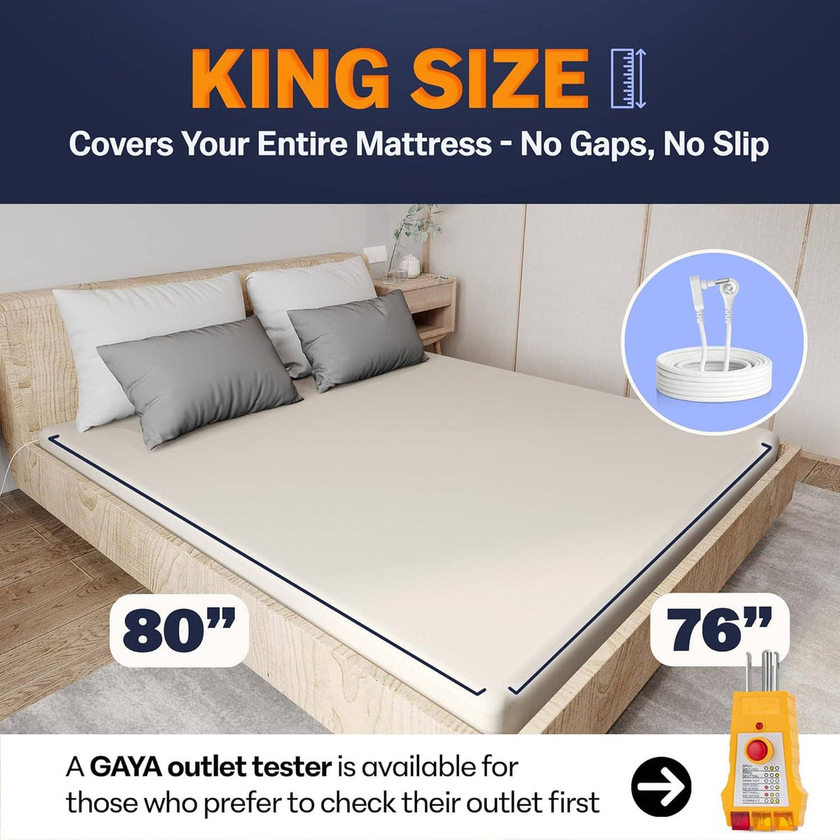 Grounding Fitted Sheet – King, Off-White