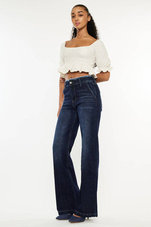 High Rise Wide Flare Jean