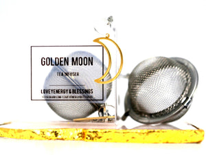 Golden Crescent Moon Tea Infuser