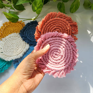 Handwoven Macrame Boho Coaster
