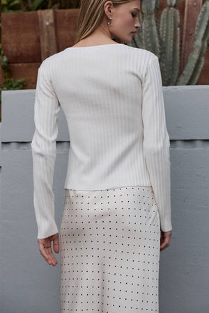 Polka Dot Satin Midi Skirt