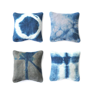 Shibori Indigo Upcycled Linen Lavender Sachet