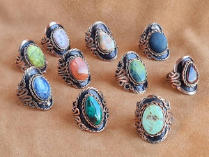 Handcrafted Natural Stone Ring Collection