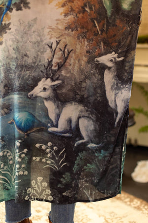 Theatre of Dreams Opera Duster Kimono Robe - Deer and Forest
