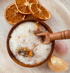 Orange Mimosa Herbal Bath Salt Tube
