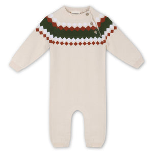Fair Isle Organic Baby Jumpsuit