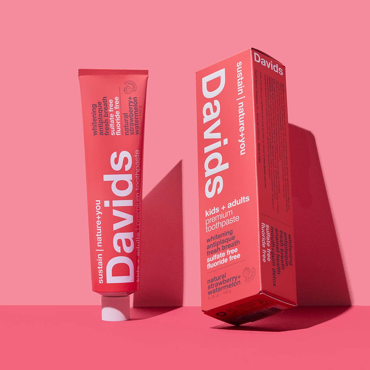 Davids Kids + Adults Premium Toothpaste – Strawberry Watermelon, 5.25 oz