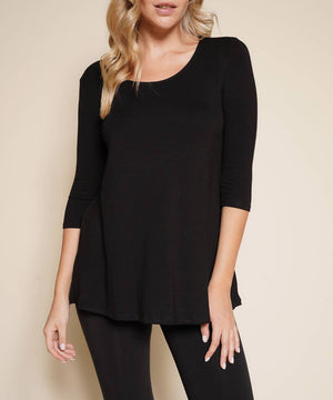 Bamboo Elbow Sleeve Tunic Top