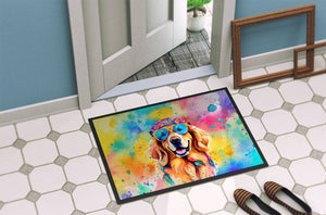 Golden Retriever Hippie Dawg Doormat, 18x27