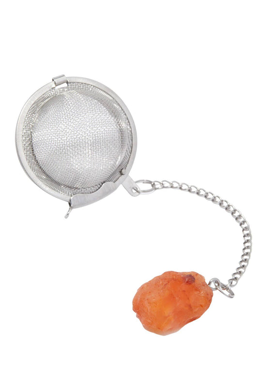 Raw Carnelian Crystal Tea Infuser