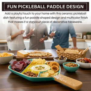 Pickleball Paddle Serving Dish - Ceramic Platter