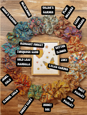 Boho Oversized Recycled Silk Scrunchie