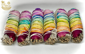 7 Chakra Rose White Sage Bundle