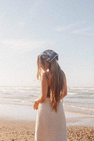 Boho Cotton Handmade Bandana Headscarf – Sargasso Sea Meadowwheel