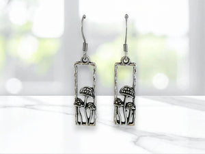 Little Mushroom Earrings, Nature Earrings, Whimsical Jewelry