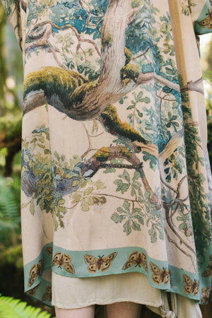 Earth and Sky Bamboo Kimono with Tree Print