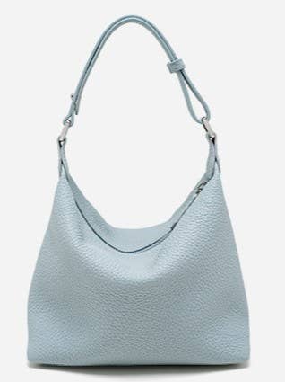 Leather Hobo Shoulder Bag with Soft Pillow Silhouette