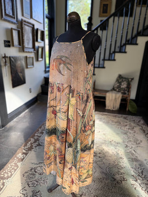 Lovelight Bohéme Slip Dress with Whimsical Woodland Deer