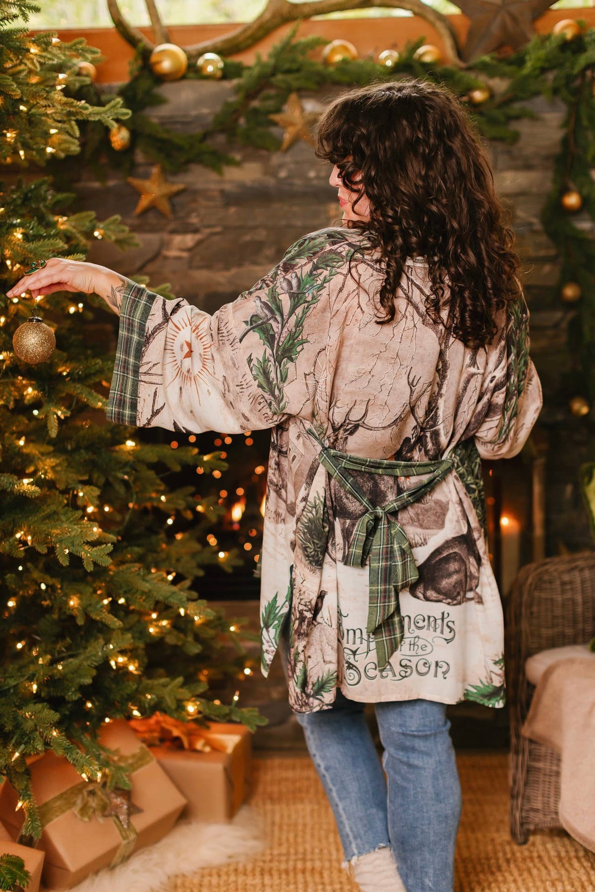 Winter Wish Christmas Matinée Duster Kimono
