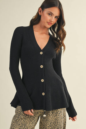 V-Neck Hourglass Sweater Cardigan
