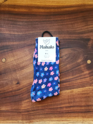 Multi-Color Hibiscus Socks