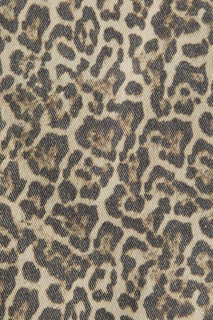 LEOPARD PRINTED DOUBLE BREASTED SHORT TRENCH COAT