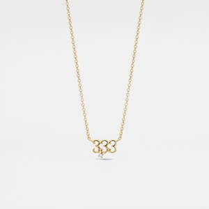 Dainty Angel Number Charm Necklace in 925 Sterling Silver