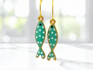 Fish Earrings, Nautical Earrings, Coastal Jewelry