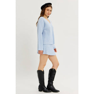 Cloud Soft Oversized V-Neck Sweater with Bell Sleeves