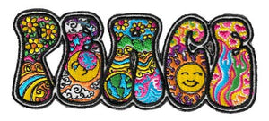 Peace Psychedelic Letters Patch