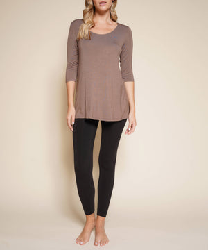 Bamboo Elbow Sleeve Tunic Top