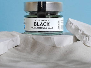 Black Pharaoh Sea Salt - Cyprus Fleur de Sel with Activated Charcoal 70g