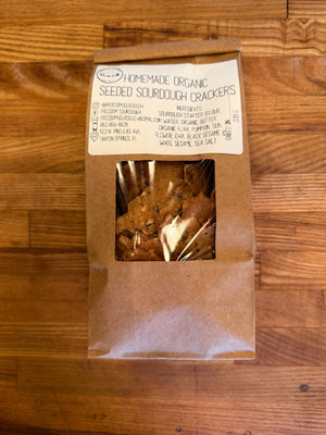 Organic Seeded Sourdough Crackers Scratch - made in house