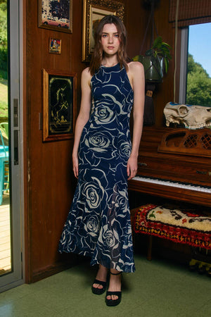 Bold Mesh Print Dress