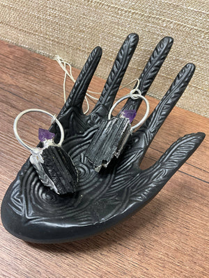 Serenity Black Tourmaline Amethyst Necklace