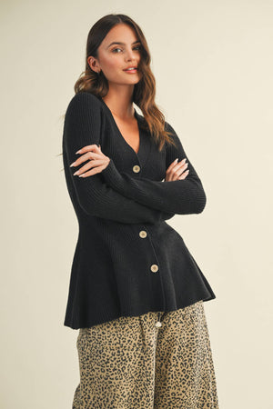 V-Neck Hourglass Sweater Cardigan