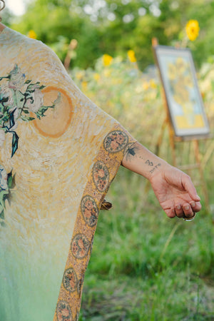 I Paint My Dream Bohemian Van Gogh Goddess Kimono