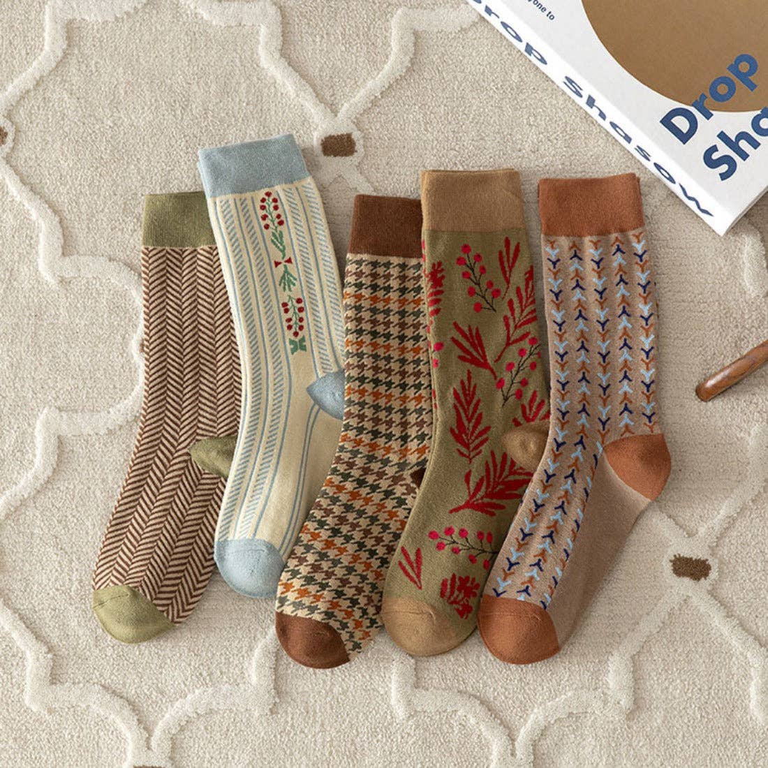 Vintage Pattern Socks